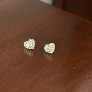 Coach Sterling Silver Heart Earrings